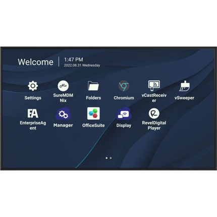 Viewsonic CDE7530 oznamovací displej 190,5 cm (75") Wi-Fi 450 cd/m² 4K Ultra HD Čierna Zabudovaný procesor Android 11 (CDE7530)