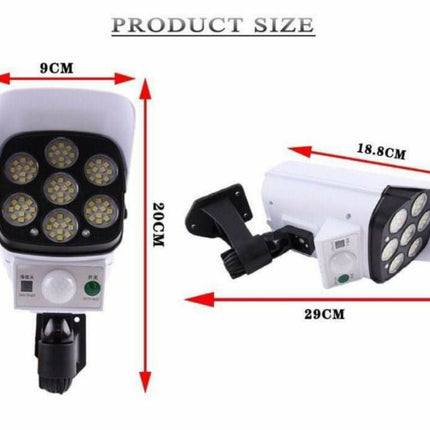 Solar Sensor Security Light & Dummy Camera with Remote
