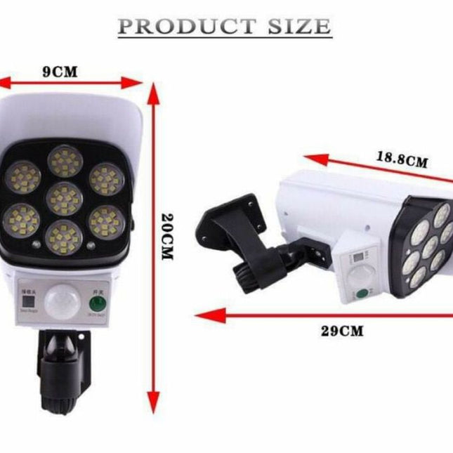Solar Sensor Security Light & Dummy Camera with Remote