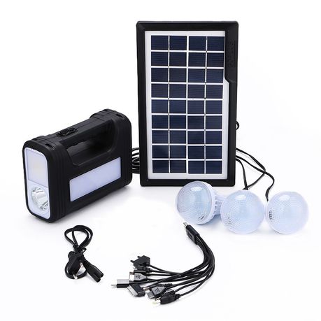 Mini Solar Lighting System With SMD LED Light 3 Light Bulbs Solar Panel