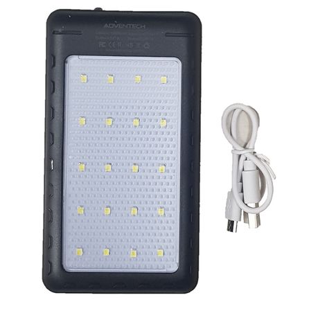 Solar Charging Power Bank 15000 mAh Drop Shock Assorted Colours