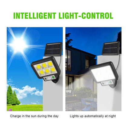 72 COB Split LED Solar PIR Motion Sensor Security Wall Lamp