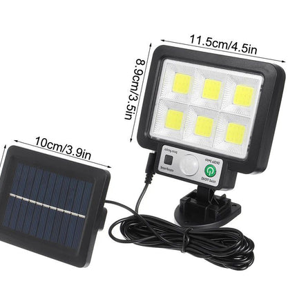 72 COB Split LED Solar PIR Motion Sensor Security Wall Lamp