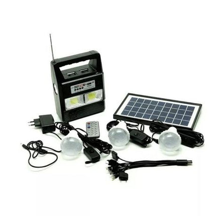 GD-8216 Rechargeable Solar Digital Light Kit FM Radio MP3 Player