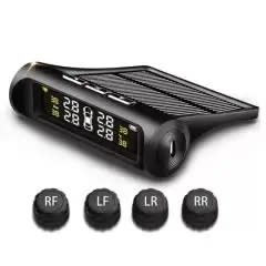 Wireless Solar Tyre Pressure Monitoring System TPMS with Black and White LED