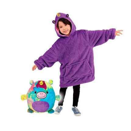 Huggle Pets Animal Hoodie for Kids -  purple