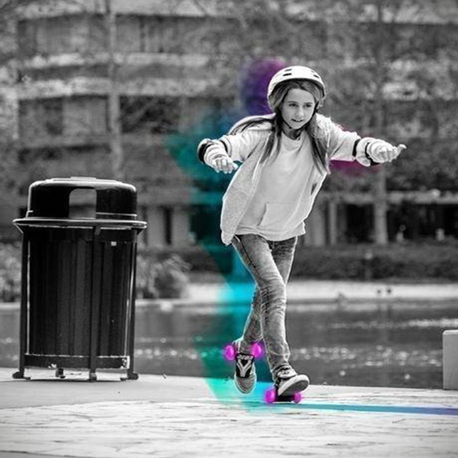 Flashing Roller Skates - Green