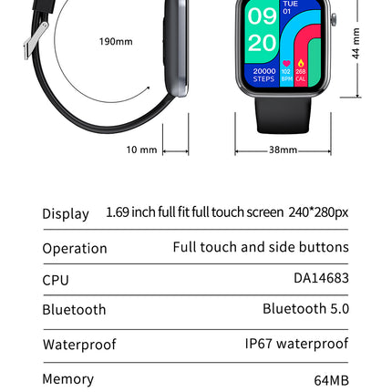 COLMI P15 Smart Watch - Black