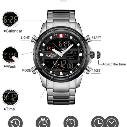 Naviforce 9138 Mens Watch - Silver