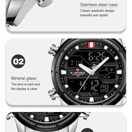 Naviforce 9138 Mens Watch - Silver