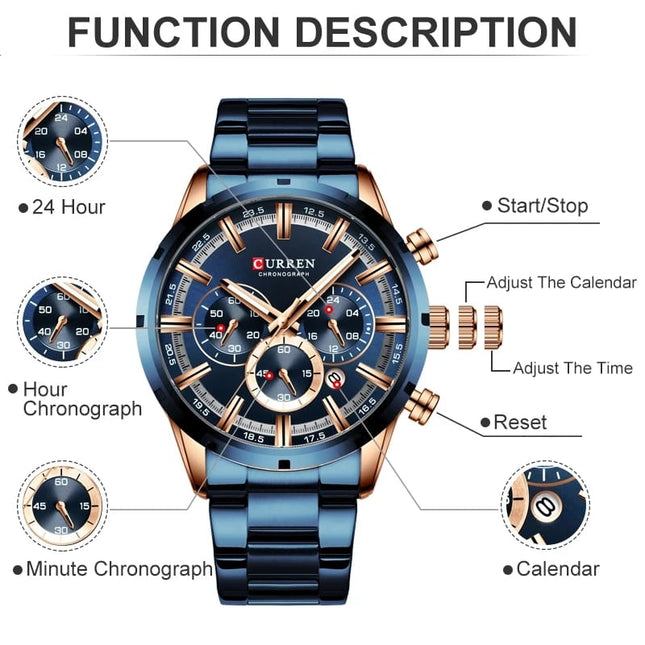 Curren 8355 Mens Watch - Blue