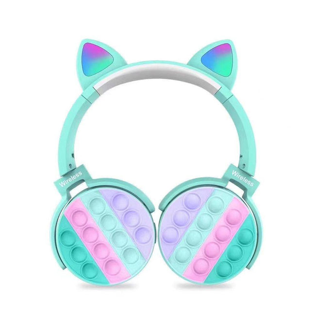 Fidget Cat Ear Wireless Headphones - Blue