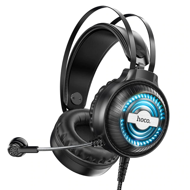 Virtual Sound Gaming Headphones With Microphone with 7 colors breathing light.