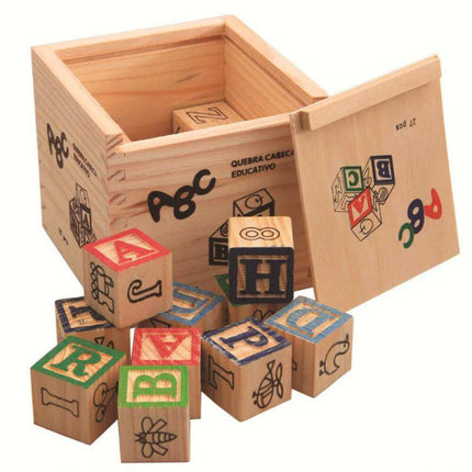 27 Piece ABC Wooden Alphabet Blocks