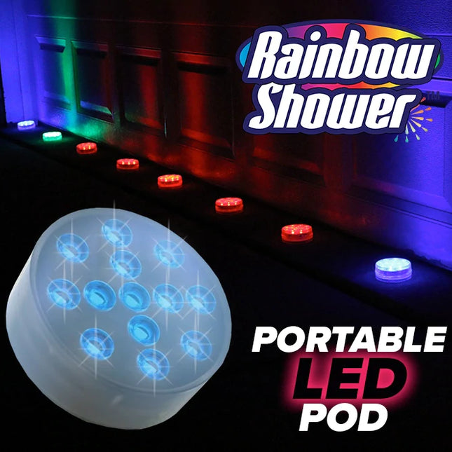 Portable LED Rainbow Shower Pod