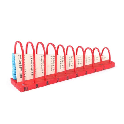 Wooden Colored Calculation Shelf-Red
