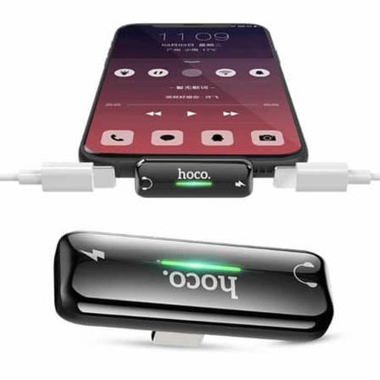 2 in 1 Headphone Jack Splitter Portable Audio Converter - Black