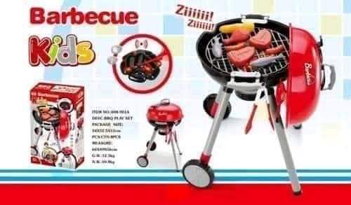 Kids BBQ Playset Toy - Red
