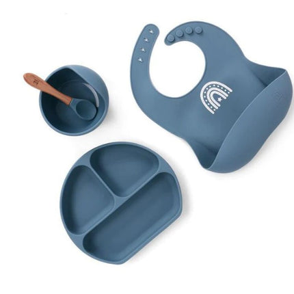 Baby Silicone Feeding Set - Blue