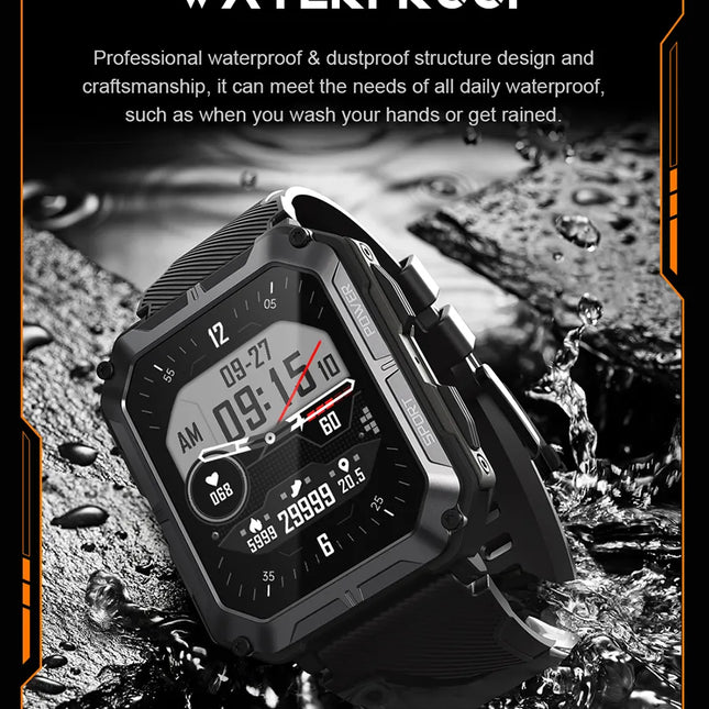 LEMFO C20Pro Smart Watch Men Sport Smartwatch -  Orange