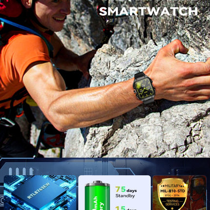 Rugged sports smart watch 1.91 inch 520mAH multi-scene sports mode