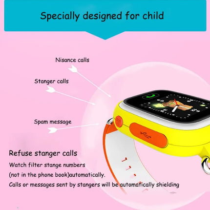 Q90 Smart Watch for Kids with SOS Alarm - Orange