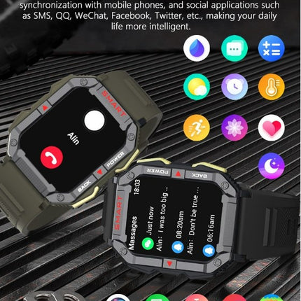 YK01 Smart Watch for Outdoor Sports - Black