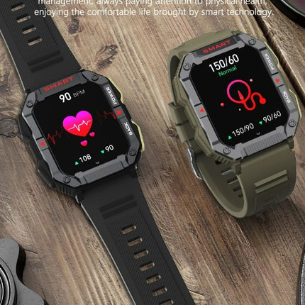 YK01 Smart Watch for Outdoor Sports - Army Green