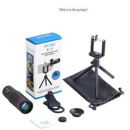 APEXEL 18X Telescope Zoom Mobile Phone Lens for iPhone Samsung Smartphones with tripod 18XTZJ