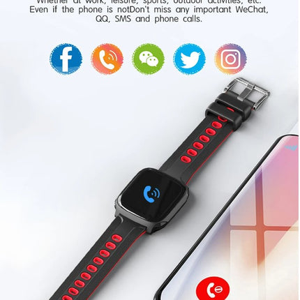 TF9 Smart Watch Fitness Tracker Multi Sports Band - Red