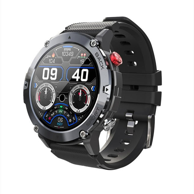 C21 Men Smart Watch 5ATM Waterproof for iPhone Android Phone - Black