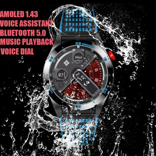 EX102 Men Smart Watch double starry sky sports strap - Blue