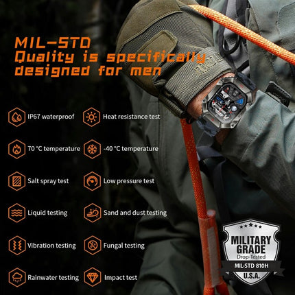 KR80 Bluetooth HD Heal Monitoring Smart Watch - Vinyl