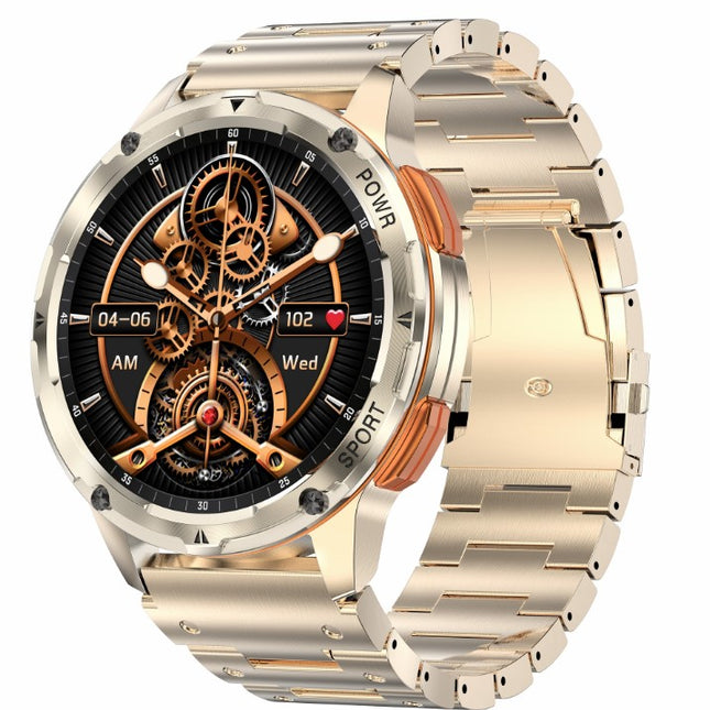 AK59 Smart Watch HD AMLOED Screen w/ health monitoring - Jinsanzhu Steel Strap