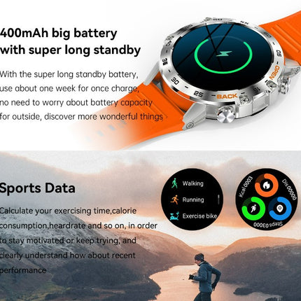 K52 Bluetooth Call Smart Watch - Black