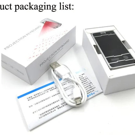 Bluetooth Virtual Keyboard Portable for Smartphone/PC/Tab/Ipad - Silver