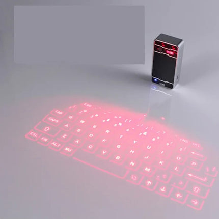 Bluetooth Virtual Keyboard Portable for Smartphone/PC/Tab/Ipad - Silver
