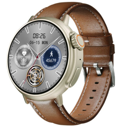 MT30 Smart Watch Ultra Long Range Waterproof - Silver-Brown Skin