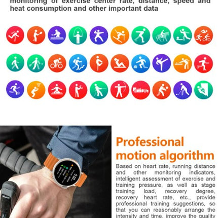 MT30 Smart Watch Ultra Long Range Waterproof - Black Steel