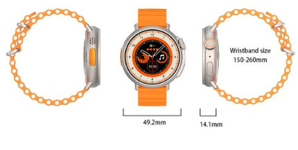 MT30 Smart Watch Ultra Long Range Waterproof - Black Steel