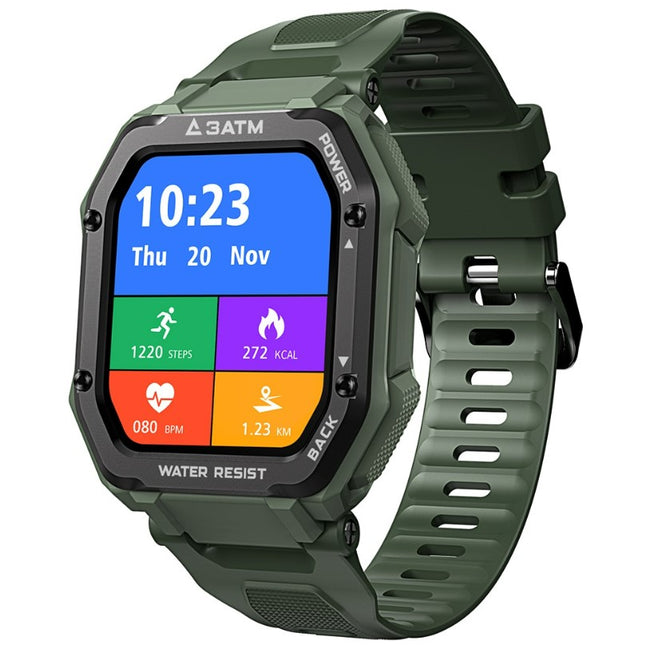 ROCK Rugged Smart Watch For Men Outdoor Sports - Army Green