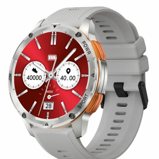 AK59 Smart Watch HD AMLOED Screen w/ health monitoring - Silver Strap