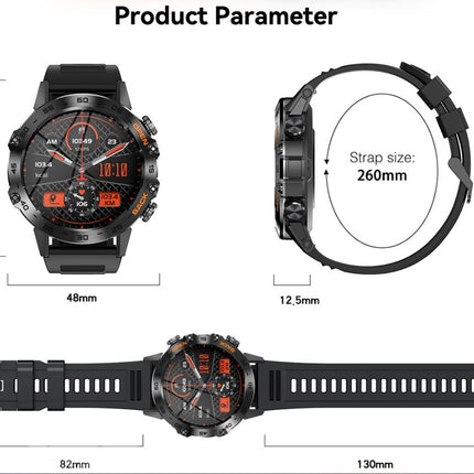 Smart Watch K52 Watches Men Wome Sports Fitness Modes Bluetooth Call Health Monitor 400mah 1.39Inch HD Smartwatch - Orange