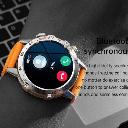 Smart Watch K52 Watches Men Wome Sports Fitness Modes Bluetooth Call Health Monitor 400mah 1.39Inch HD Smartwatch - Black