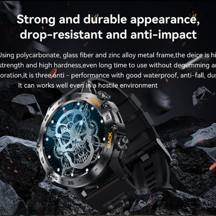 Smart Watch K52 Watches Men Wome Sports Fitness Modes Bluetooth Call Health Monitor 400mah 1.39Inch HD Smartwatch - Black