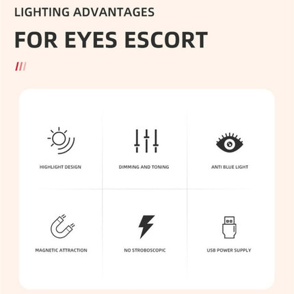 Table Lamp Led Cool Eye Protection Night Light - White