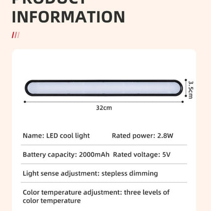 Table Lamp Led Cool Eye Protection Night Light - White