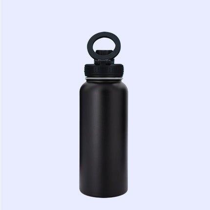 32oz Stainless Steel 304 Double-Layer Insulated Bottle with Phone Holder Magnetic Suction Cover