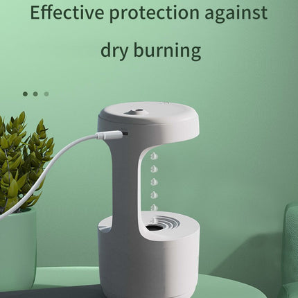 Water Drop Backflow Anti gravity Humidifier LED Time Display