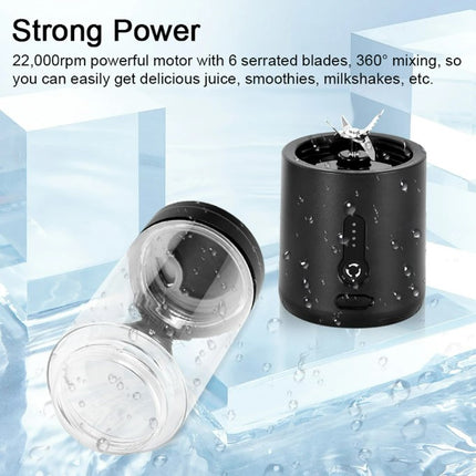 Portable Blender Cup USB Electric Fruit Juicer Rechargeable for Outdoor Sports Travel Camping - White
